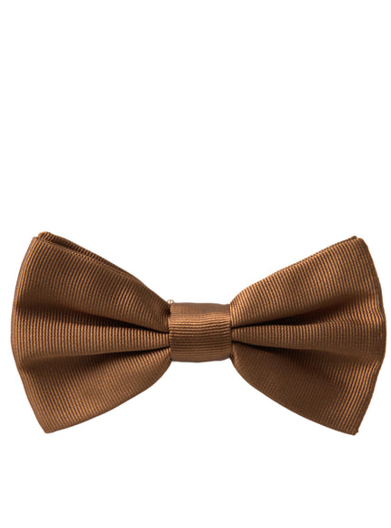 a brown bow tie on a white background