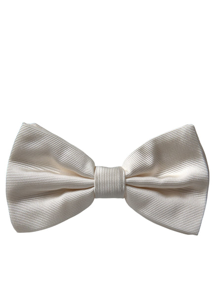 a silver bow tie on a white background