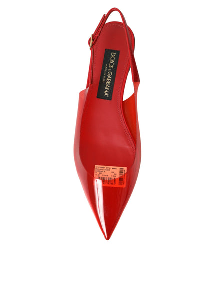 a red high heeled shoe on a white background