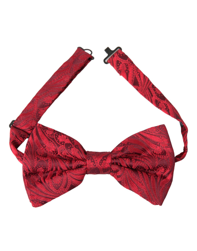 a red bow tie on a white background