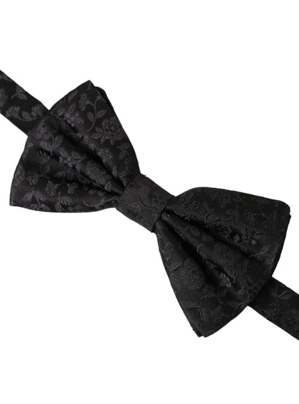 a black bow tie on a white background