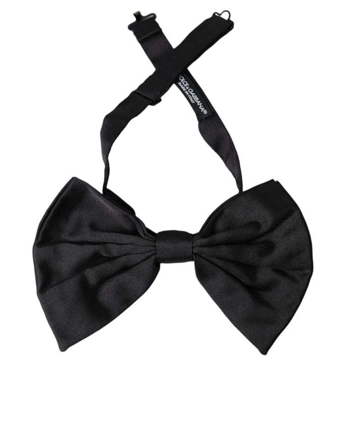 a black bow tie on a white background