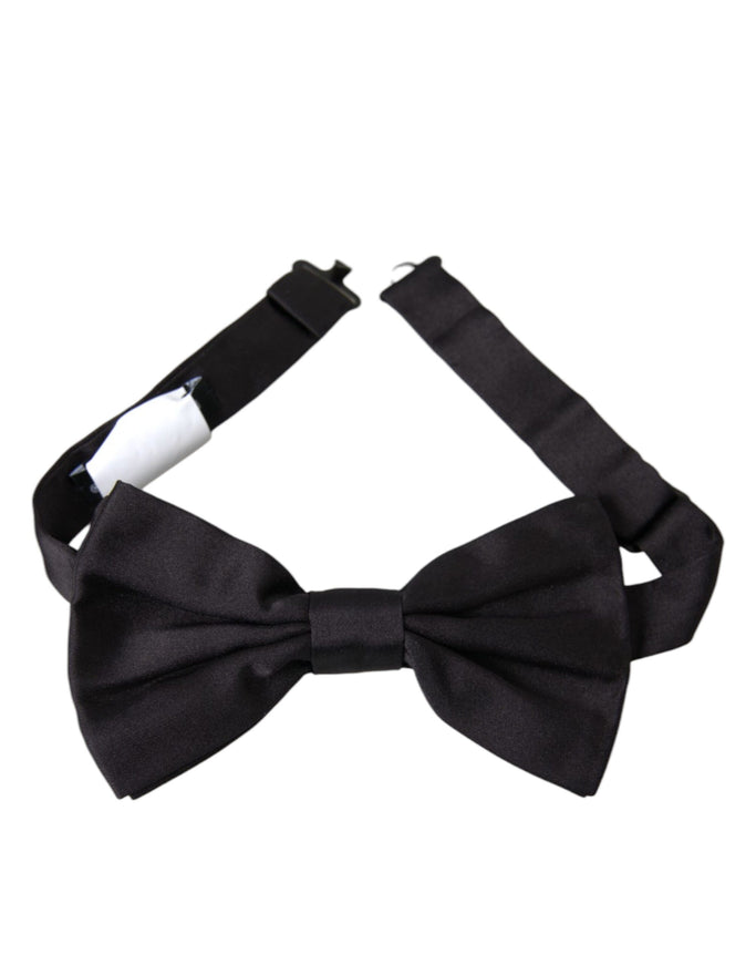 a black bow tie on a white background