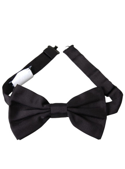 a black bow tie on a white background