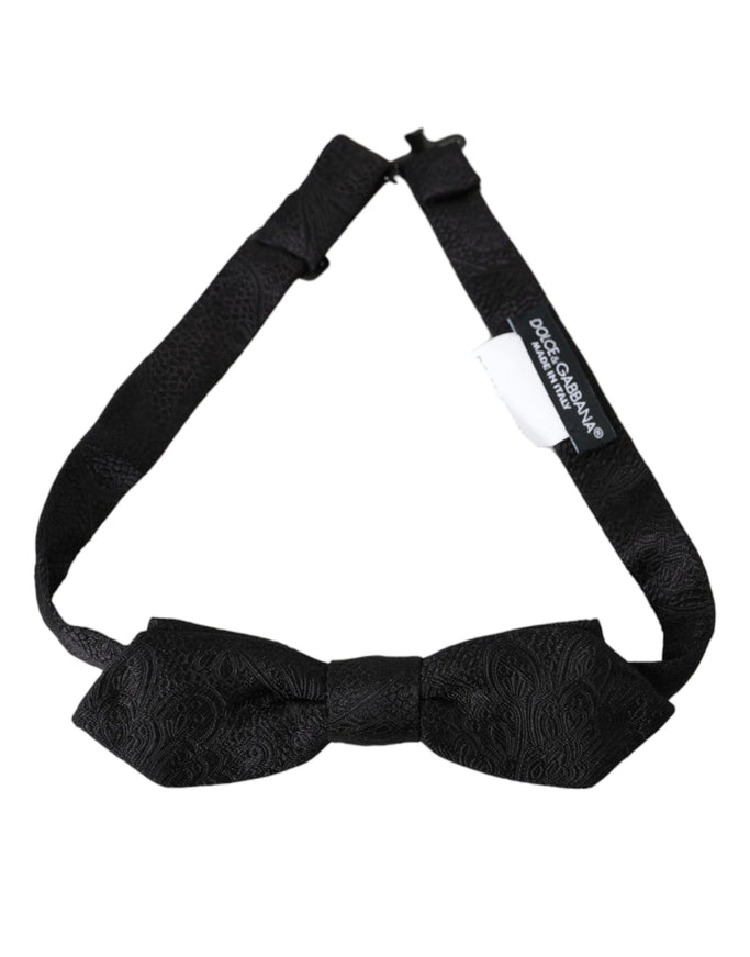 a black bow tie on a white background