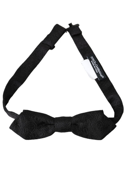 a black bow tie on a white background