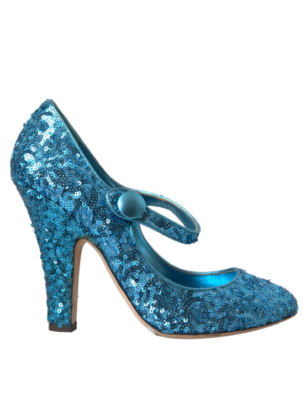 a blue high heeled shoe with a bow