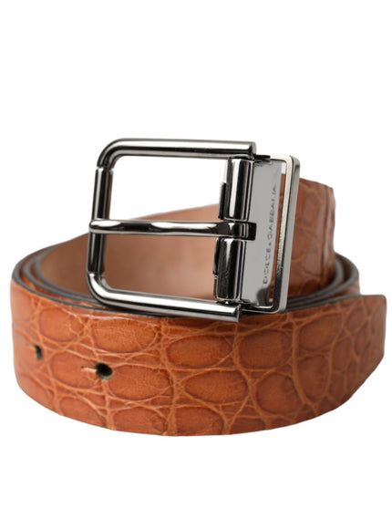 a brown leather belt with a metal buckle