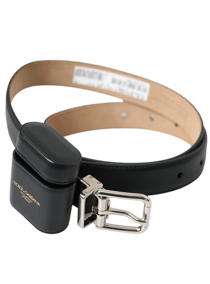 a black belt with a metal buckle