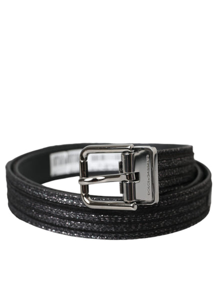 a black belt with a metal buckle