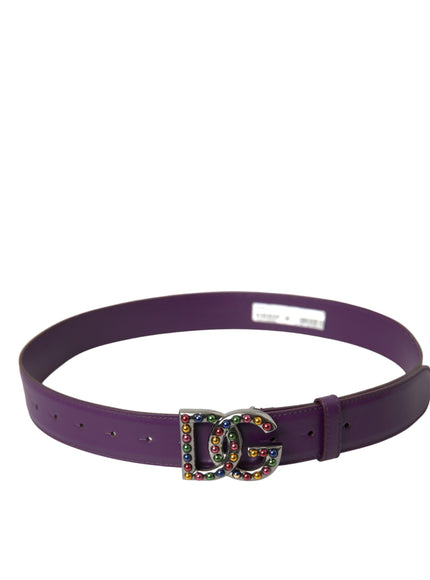 a women's purple belt with a buckle