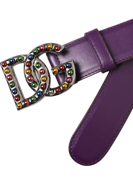 a purple belt with a metal buckle