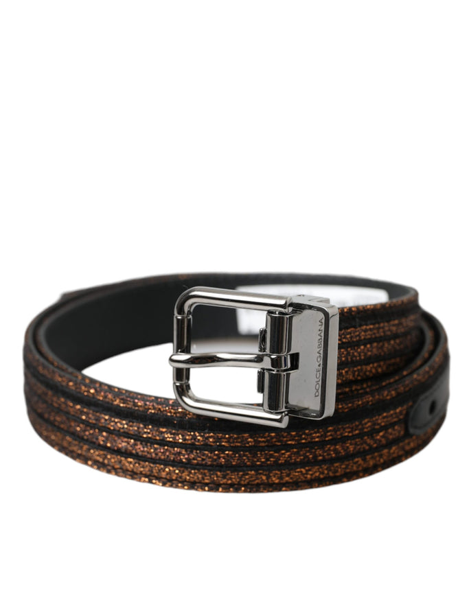 a belt with a metal buckle on a white background