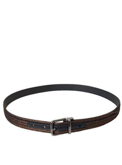 a belt with a metal buckle on a white background