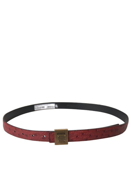 a red belt with a gold buckle on a white background