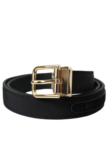 a black belt with a gold buckle