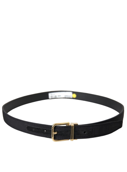 a black belt with a gold buckle