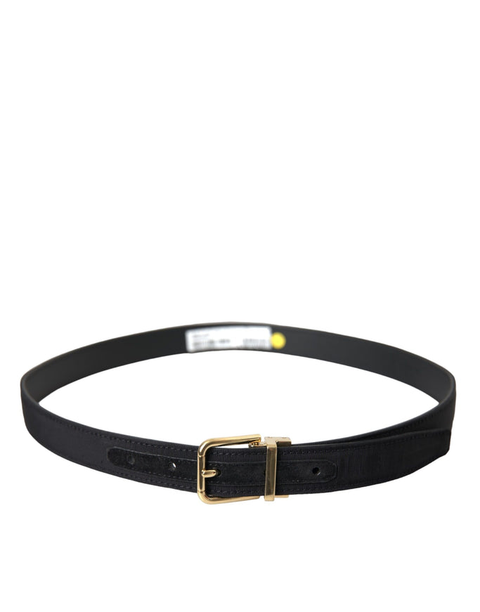 a black belt with a gold buckle