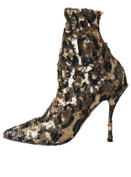 a high heeled shoe with sequins on the side