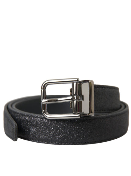 a black belt with a metal buckle