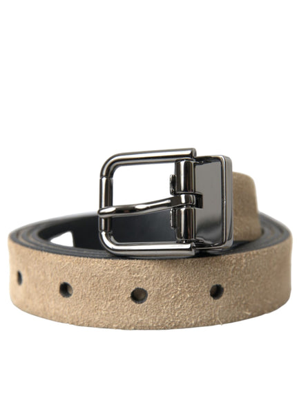 a belt with a metal buckle on a white background