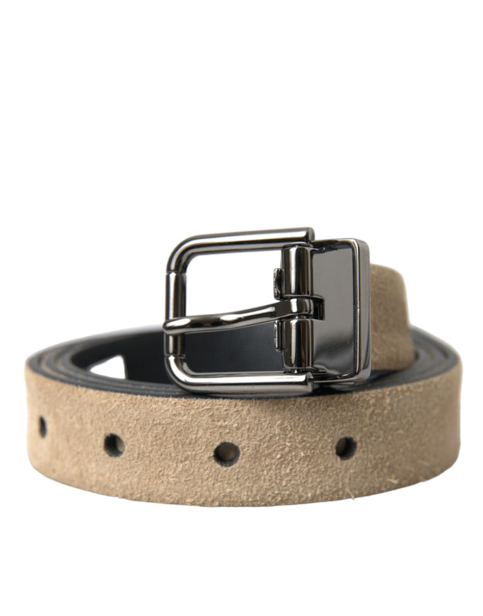 a belt with a metal buckle on a white background