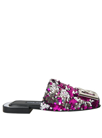 a women's slipper with sequins on the side