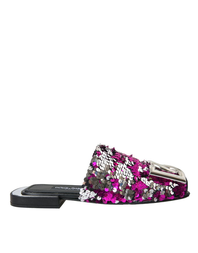 a women's slipper with sequins on the side