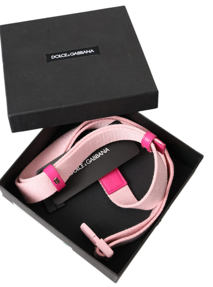 a pink strap in a black box