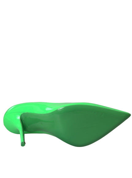 a large green object on a white background