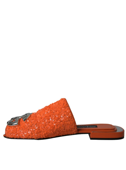 a pair of orange slippers on a white background