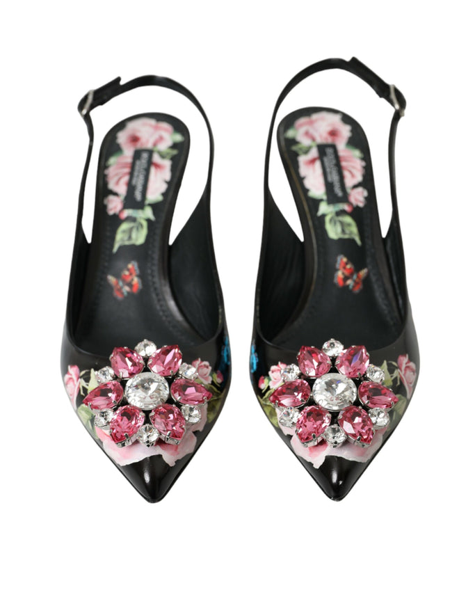 a pair of shoes with flowers on them