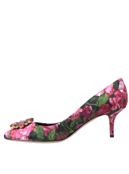 a women's shoe with flowers on it