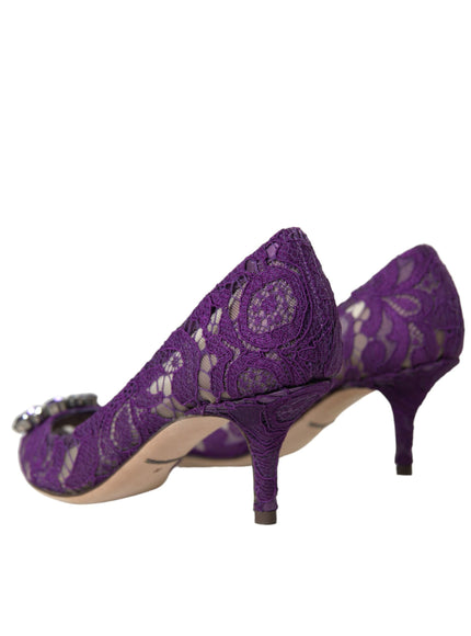 a pair of purple lace shoes with a bow