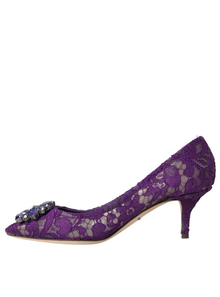 a purple shoe with a bow on the heel