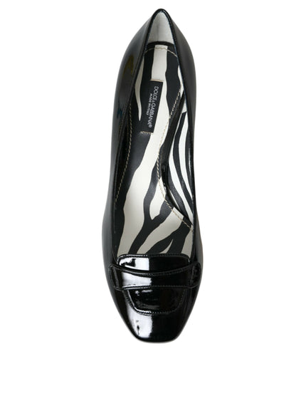 a black and white zebra print high heel shoe