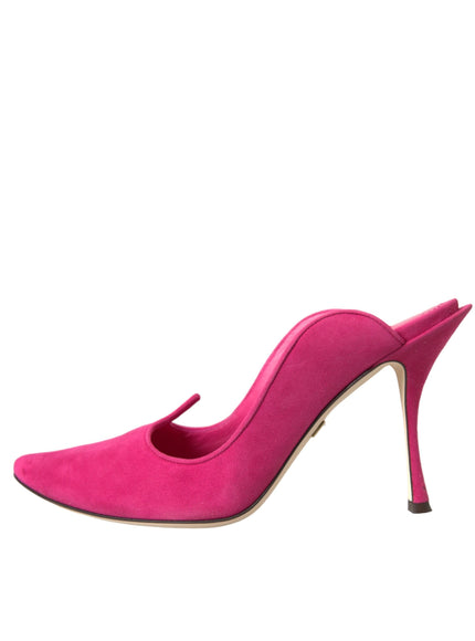 a pink high heeled shoe on a white background