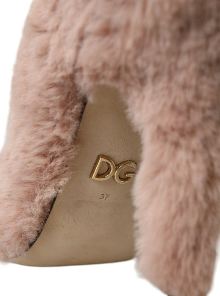 a close up of a pair of shoes with fur