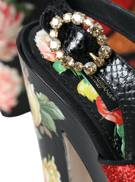 a close up of a pair of shoes with flowers on them