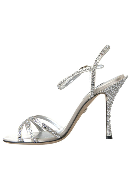 a women's silver high heeled sandal