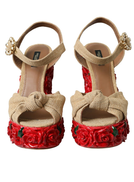 a pair of red shoes with a bow