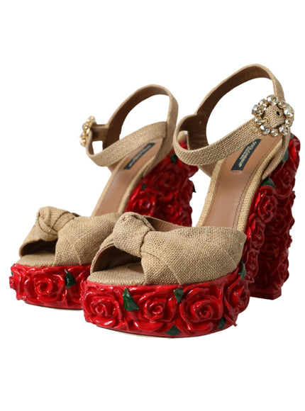 a pair of women's shoes with roses on them