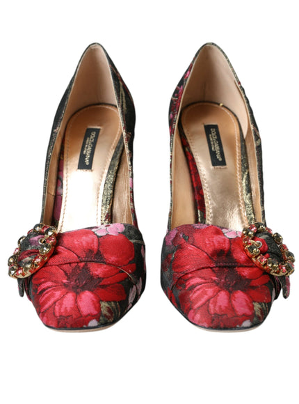 a pair of shoes with flowers on them