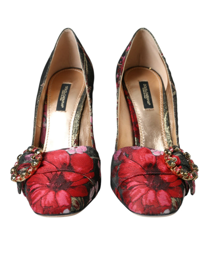 a pair of shoes with flowers on them