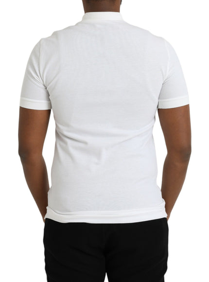 Dolce & Gabbana white polo t-shirt back view