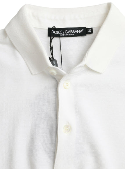 Dolce & Gabbana label on white polo t-shirt