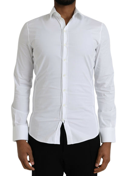 Dolce & Gabbana white formal Sicilia shirt front view