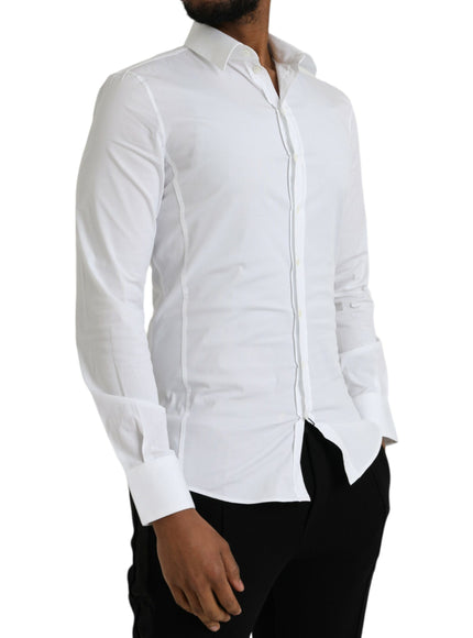 Dolce & Gabbana white formal Sicilia shirt side view