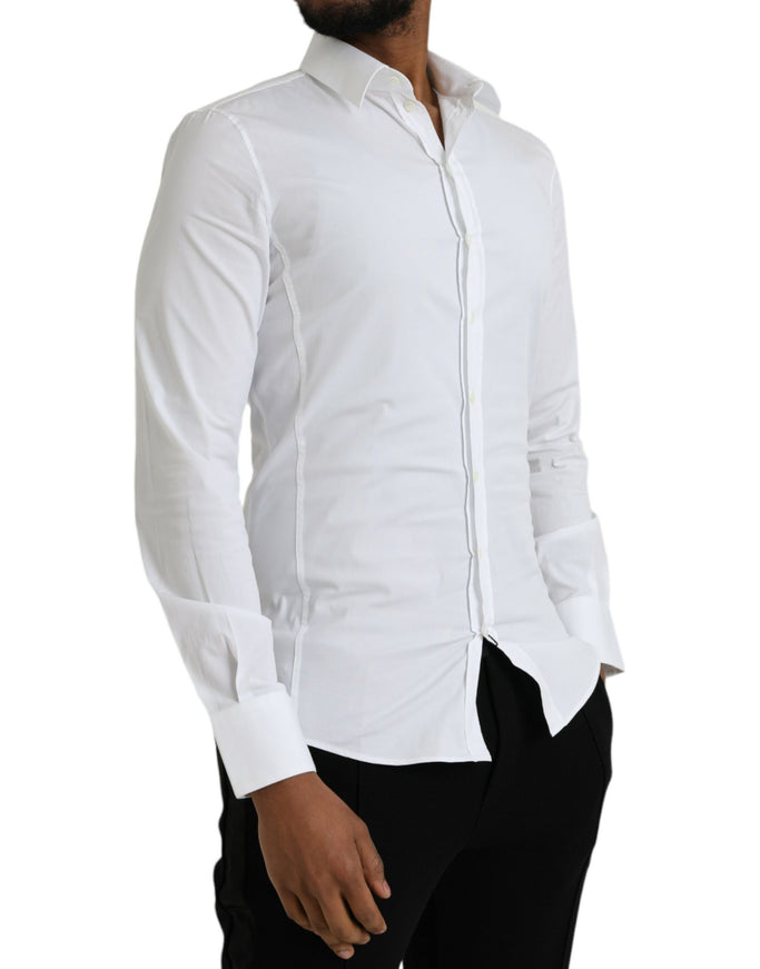 Dolce & Gabbana white formal Sicilia shirt side view