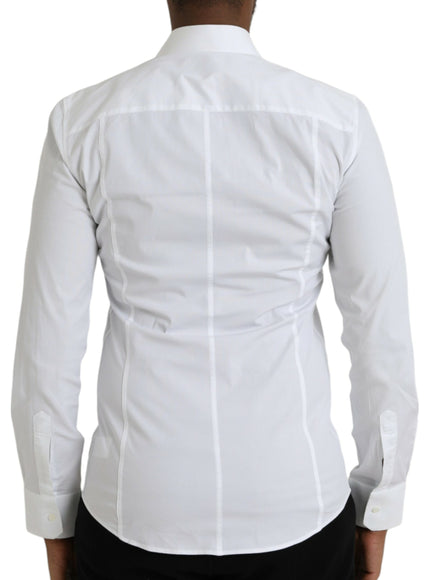 Dolce & Gabbana white formal Sicilia shirt back view